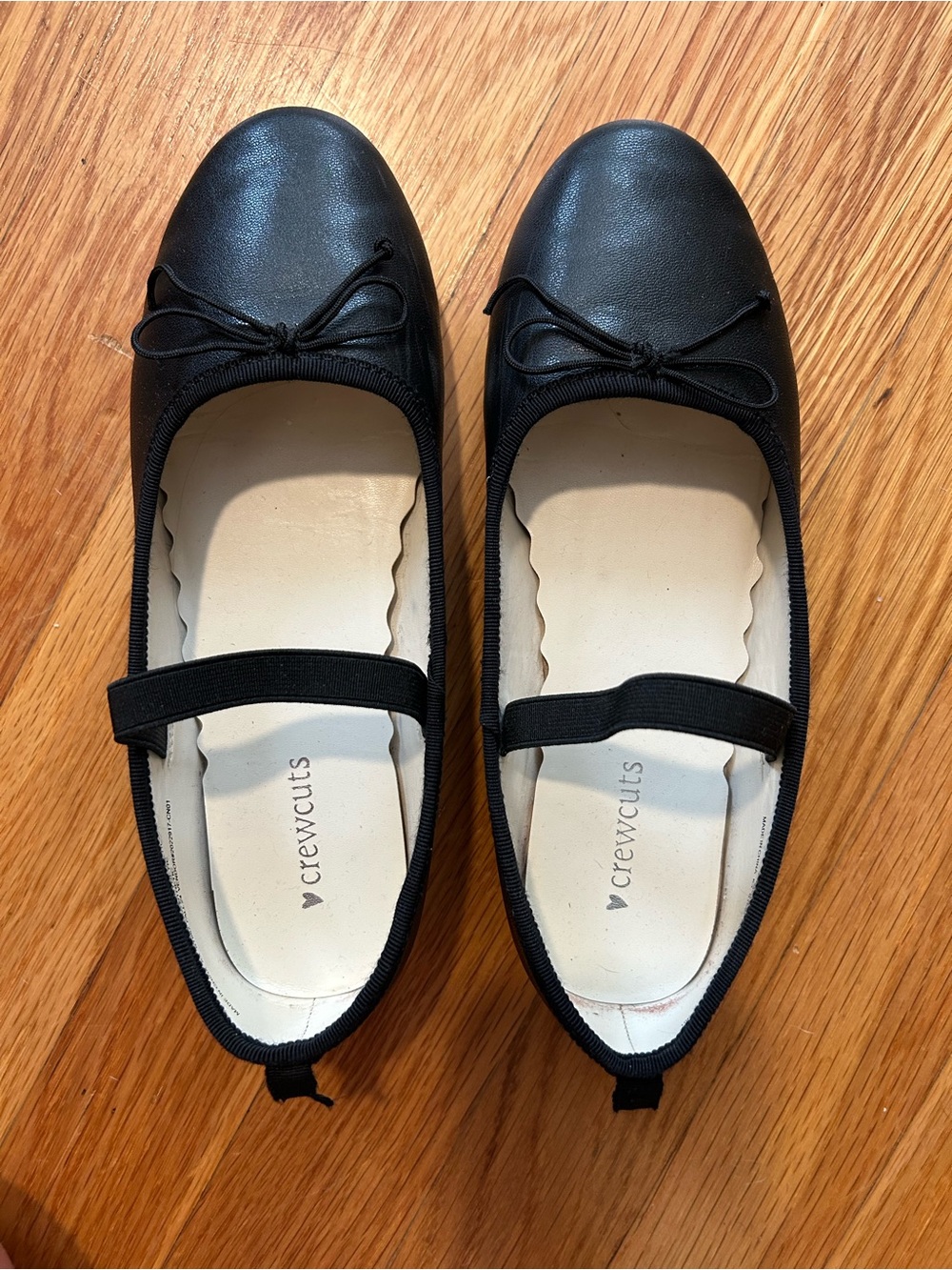 Crewcuts Girls' strappy ballet flats - Black - size 3 youth
